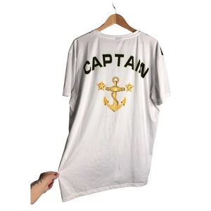 Funny World | White Short sleeve Captain T-shirt Halloween below deck